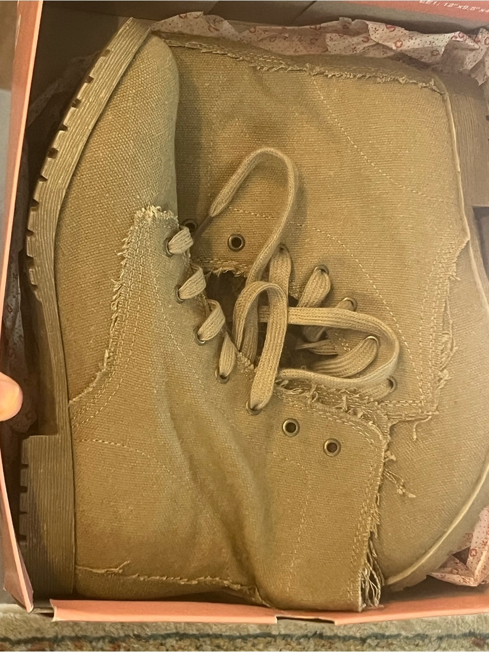 Women’s Casual Canvas Ankle Boots - Tan